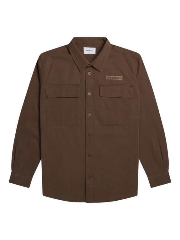 Woodbird Hoxen Work shirt - Brown